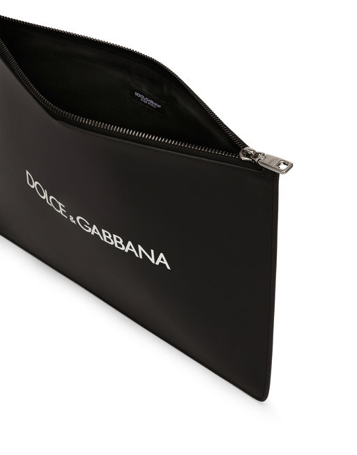 CALFSKIN DOCUMENT HOLDER WITH PRINTED LOGO