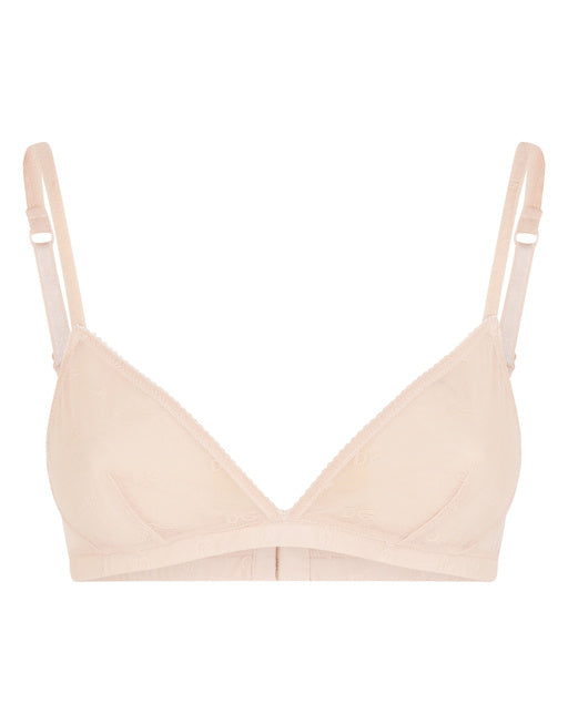 TRIANGLE BRA IN JACQUARD TULLE