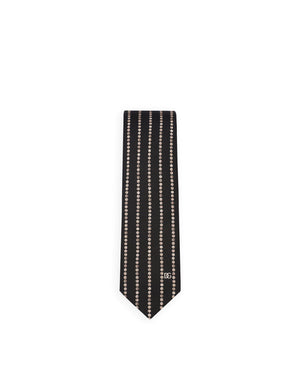 SMALL COIN PRINT 6-CM SILK BLADE TIE