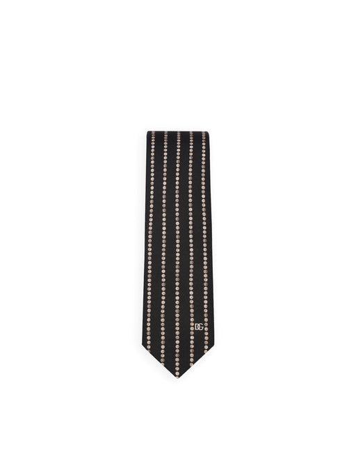SMALL COIN PRINT 6-CM SILK BLADE TIE