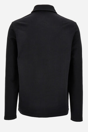 Polo In Non-Brushed Sweatshirt + Statue Crest Print