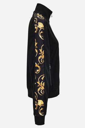 Sweatshirt In Compact Techno Jersey Fabrics-Medusa Leafy Print