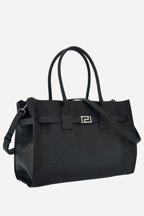 La Greca Tote In Calf Leather