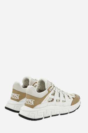 Trigreca Sneaker In Calf Leather-Jacquard Barocco Fabric