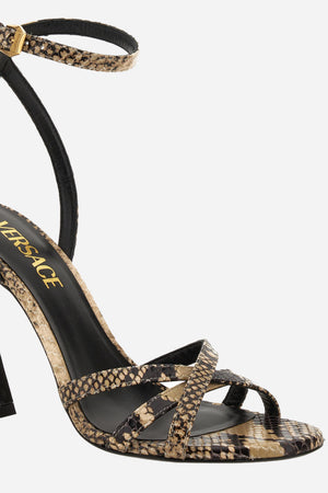La Medusa Sandal  In Printed Python Calf Leather