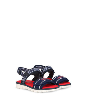 SOLID-COLOR SCUBA SANDALS WITH LOGO PRINT