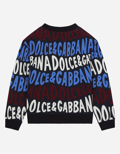JERSEY ROUND-NECK SWEATSHIRT WITH DOLCE&GABBANA LOGO
