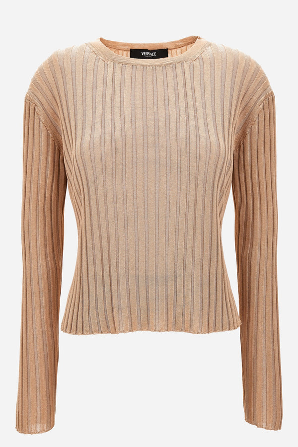 Knit Sweater In Ribs Lurex Blend