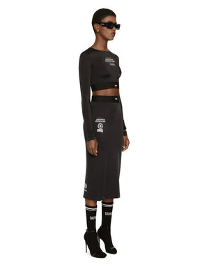 DGVIB3 SPANDEX JERSEY PENCIL SKIRT