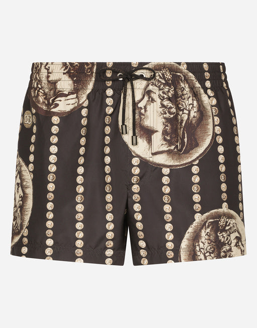 LOGO COIN SWIM SHORTS