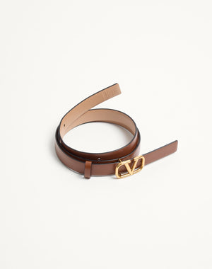 Cintura Reversibile VLogo Signature In Vitello Lucido 20 Mm