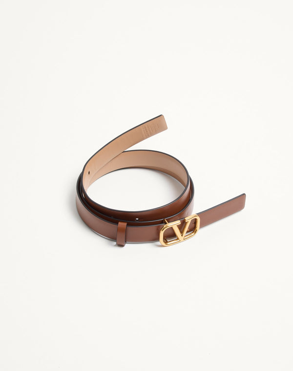 Cintura Reversibile VLogo Signature In Vitello Lucido 20 Mm