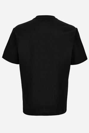 T-Shirt In Compact Cotton Jersey Fabric + Embroidery, Print And Hotfix La Medusa Vasrsity