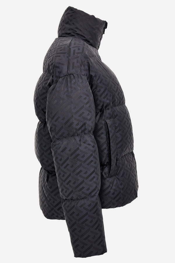 Padded Jacket In Technical Jacquard Greek Signature Fabric
