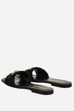 Medusa 95 Flat Sandal H.10 In Fabric