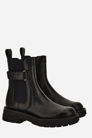 Versace Tank Chelsea Boot In Calf Leather