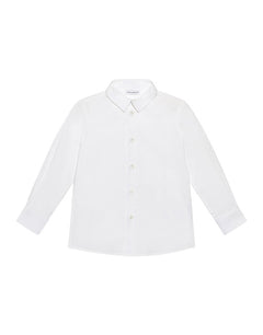 STRETCH POPLIN SHIRT WITH COVERED PLACKET