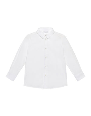 STRETCH POPLIN SHIRT WITH COVERED PLACKET