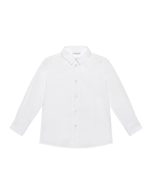 STRETCH POPLIN SHIRT WITH COVERED PLACKET