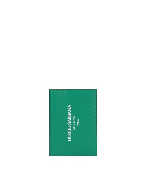CALFSKIN PASSPORT HOLDER WITH LOGO