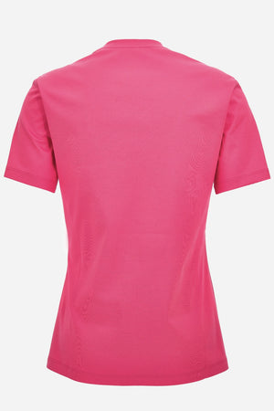 T-Shirt In Plain Jersey Fabric - Medusa Foil Print