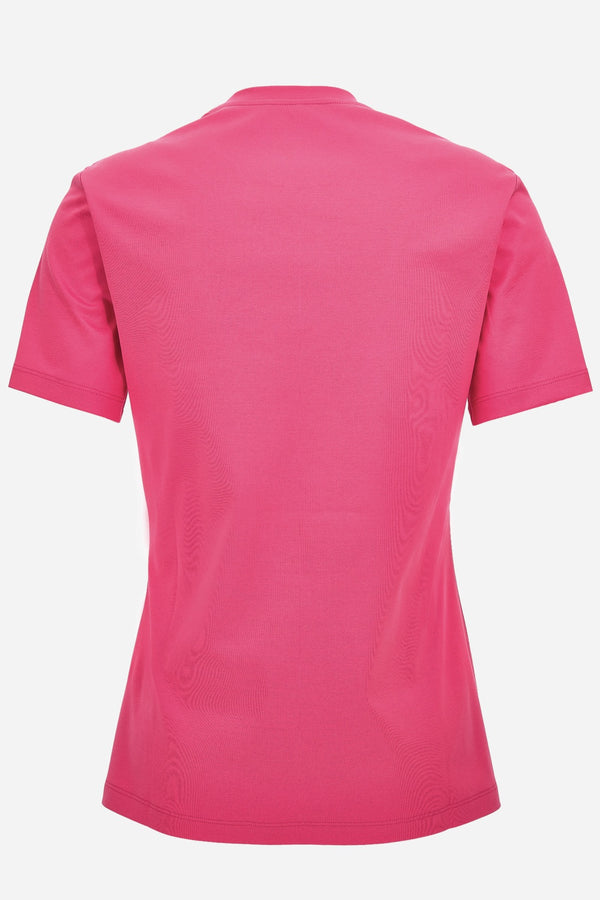 T-Shirt In Plain Jersey Fabric - Medusa Foil Print
