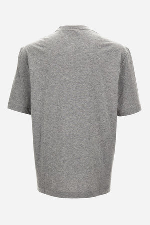 T-Shirt In Cotton Jersey Fabric + Medusa Crest Prin
