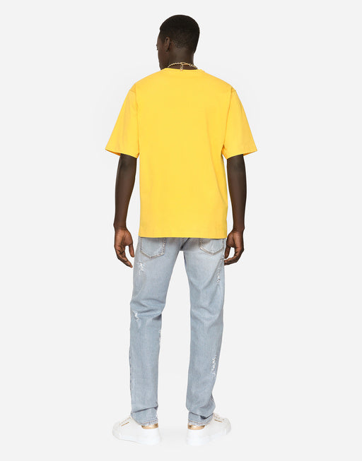 COTTON T-SHIRT WITH EMBOSSED LOGO