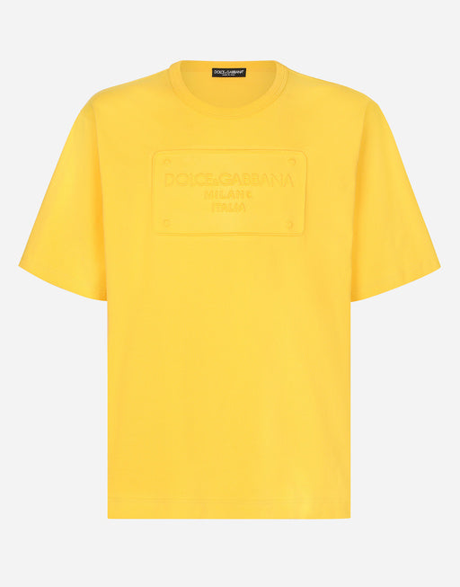 COTTON T-SHIRT WITH EMBOSSED LOGO