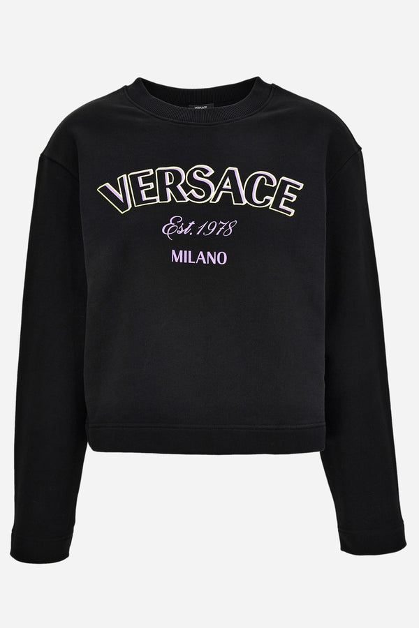 Sweatshirt In Sweatshirt Versace Milano Print
