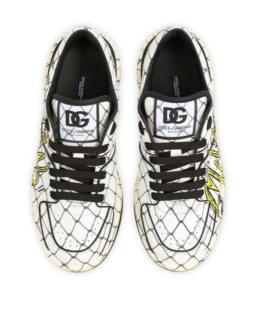 PRINTED CALFSKIN NEW ROMA SNEAKERS
