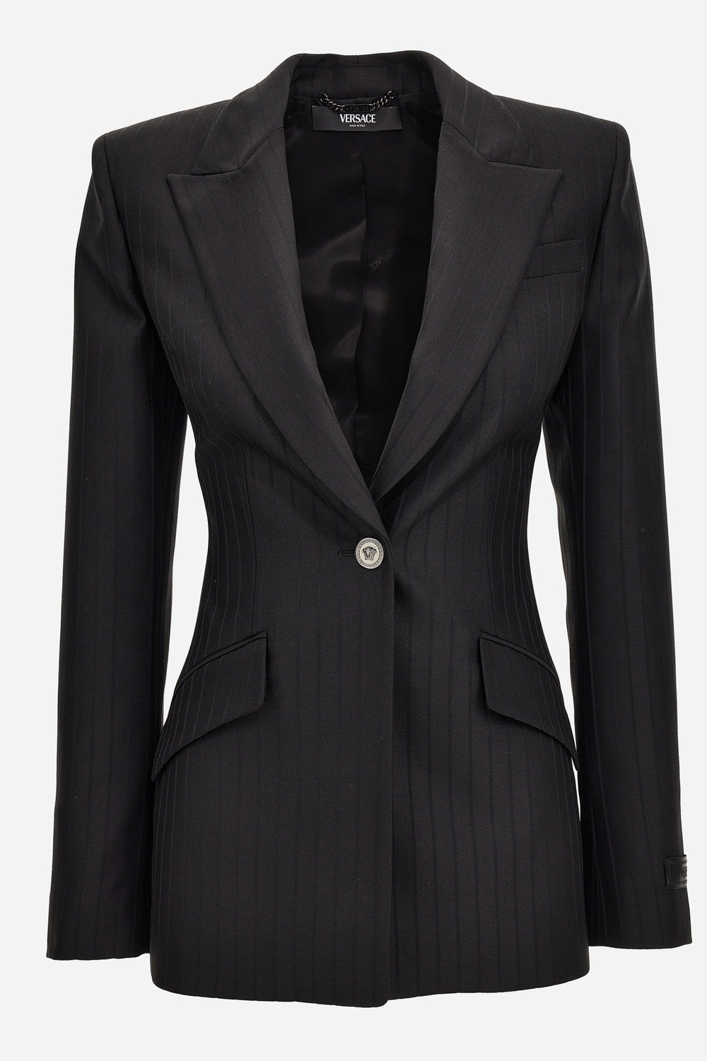 Informal Jacket In Responsible Wool Tonal Pinstripes