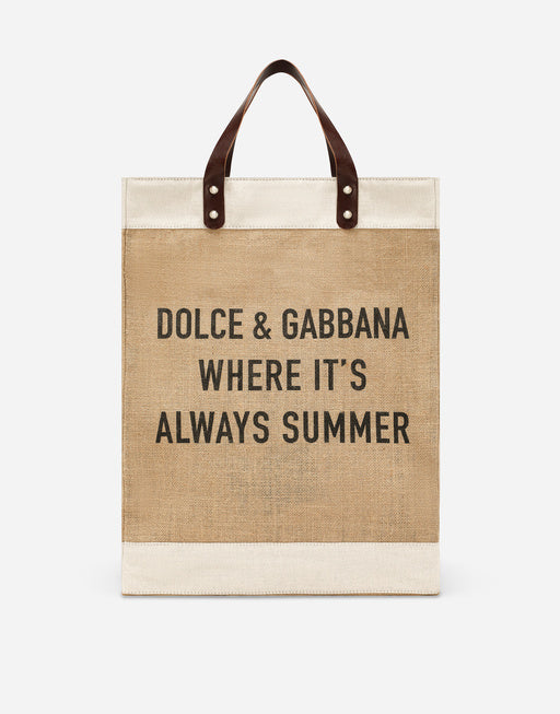 PRINTED JUTE SHOPPER