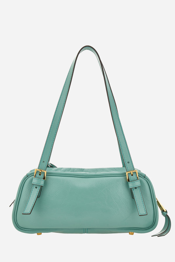 Versace Tag Shoulder In Lamb Leather