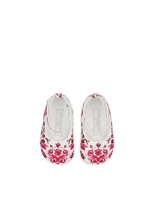 PRINTED NAPPA LEATHER BALLET FLATS
