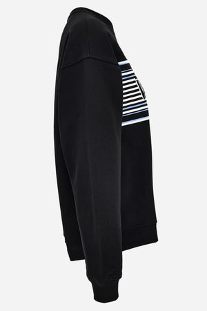 Sweatshirt In Non-Brushed Sweat Fabric-Stripe Versace Print