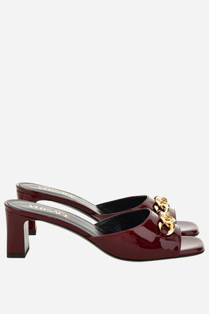 Icon Chain Mule  In Patent Leather