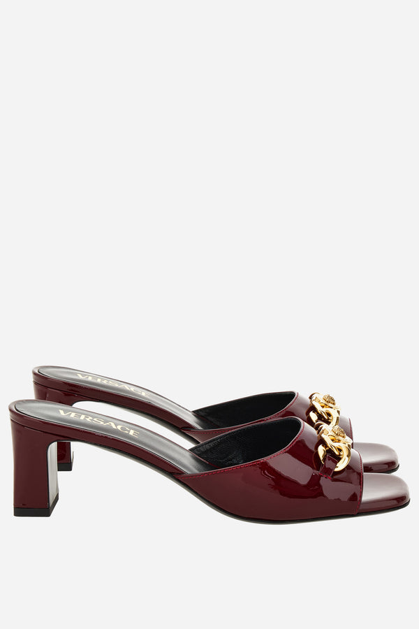 Icon Chain Mule  In Patent Leather