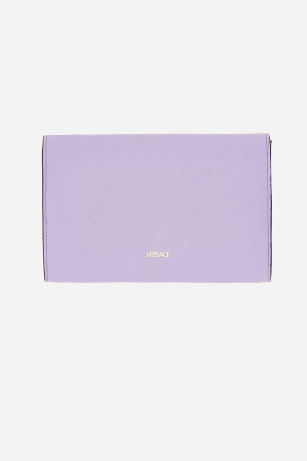 La Medusa Wallet On Strap In Grainy Calf Leather
