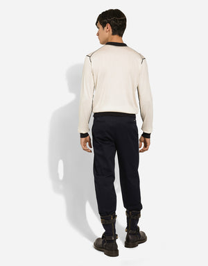 LONG-SLEEVED SILK POLO-SHIRT