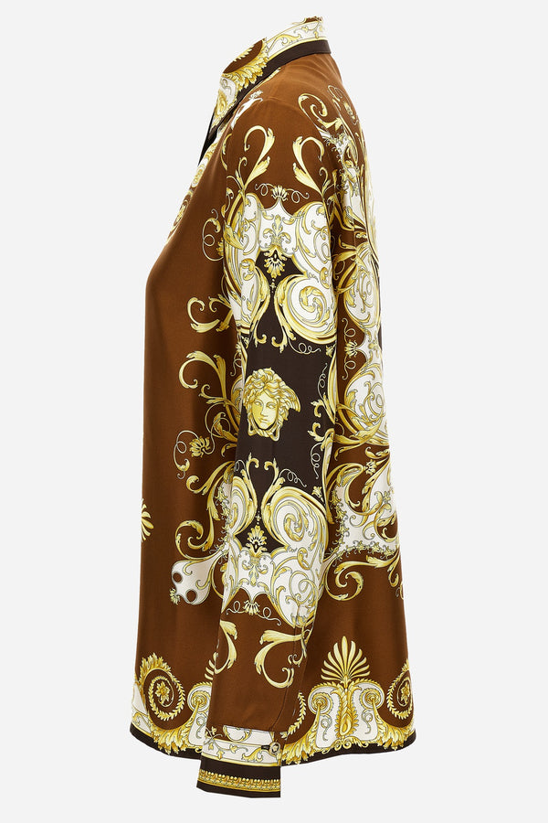 Formal Shirt In Silk Twill Print Barocco Spring