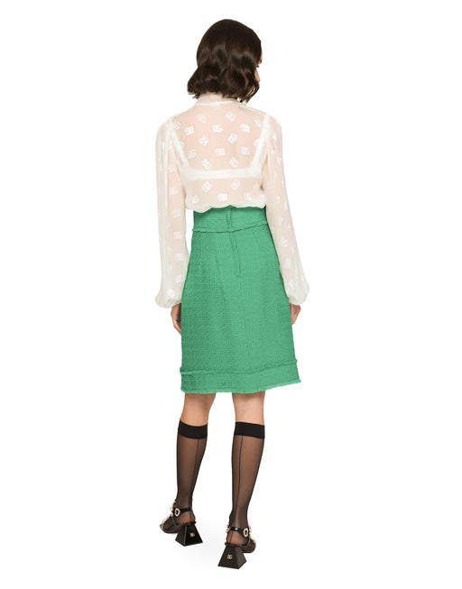 RASCHEL TWEED MIDI SKIRT