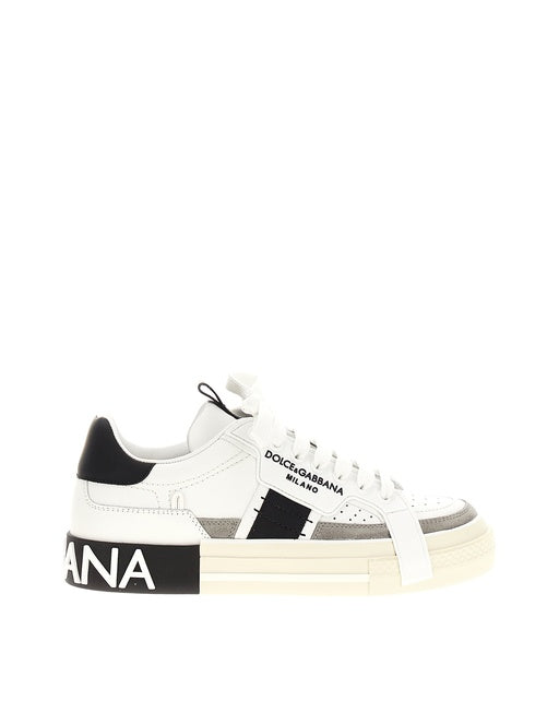 CALFSKIN CUSTOM 2.ZERO SNEAKERS WITH CONTRASTING DETAILS
