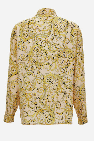 Formal Shirt In Crepe De Chine Barocco Cheeta Allover  Print