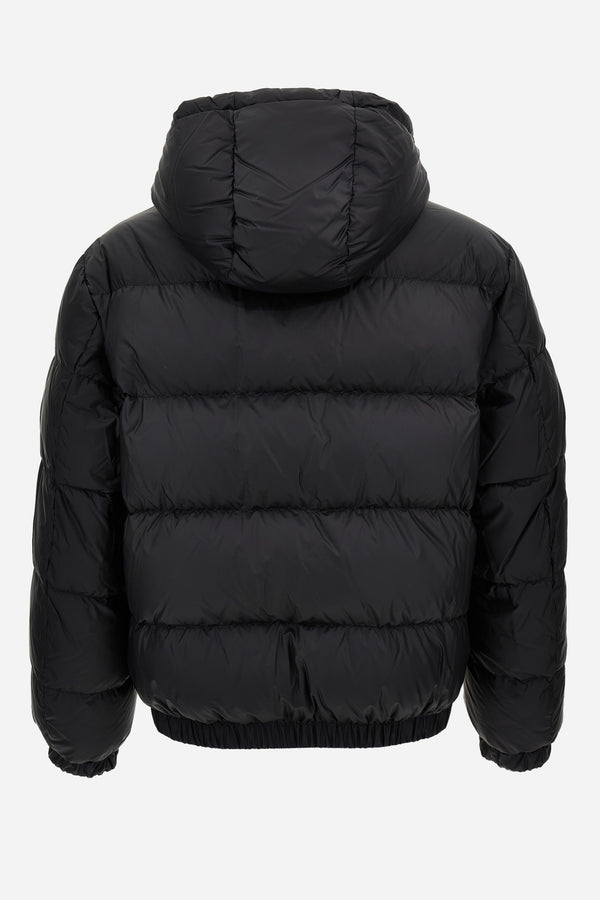 Down Jacket/Vest In Plain Technical Fabric  + Statue Crest Print