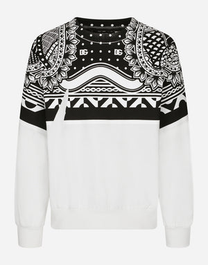 BANDANNA-PRINT JERSEY SWEATSHIRT