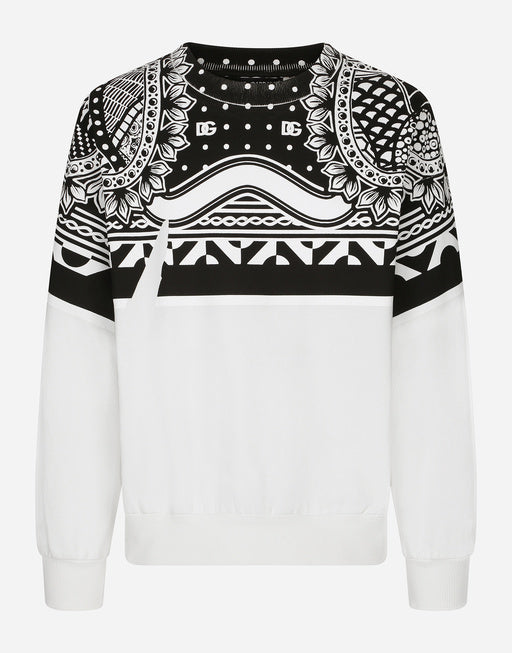 BANDANNA-PRINT JERSEY SWEATSHIRT