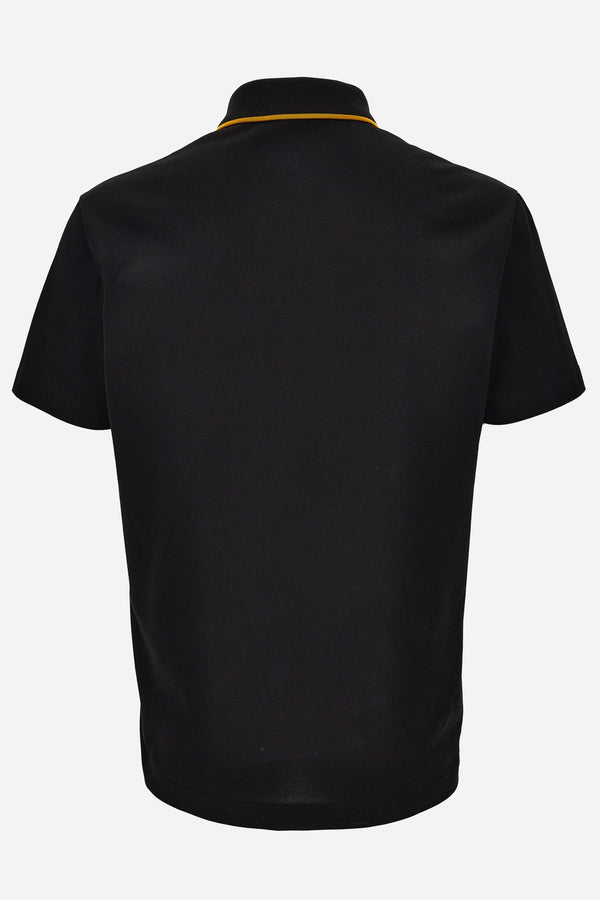 Polo In Piquet Fabric + Architectural Barocco Crest Embroidery