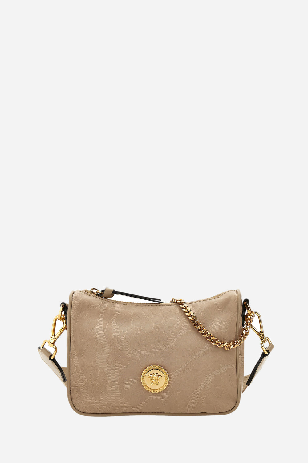 Icon Nylon Hobo Bag In Nylon Jacquard-Calf Leather