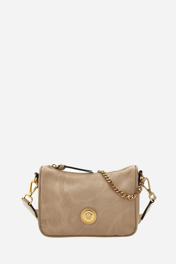 Icon Nylon Hobo Bag In Nylon Jacquard-Calf Leather